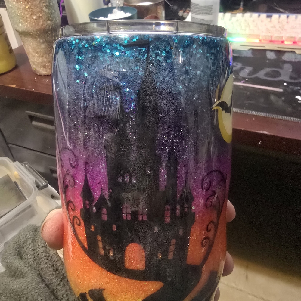 Enchanted Castle Glitter Tumbler - Multicolor